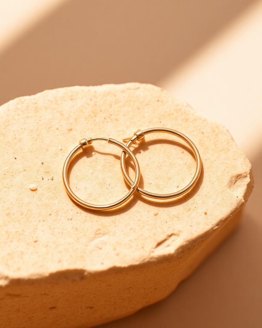 Gold hoop earrings